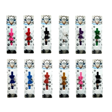 Jooys Kadife Papyonlu Kedi Boyun Tasmasi Set 12 Li